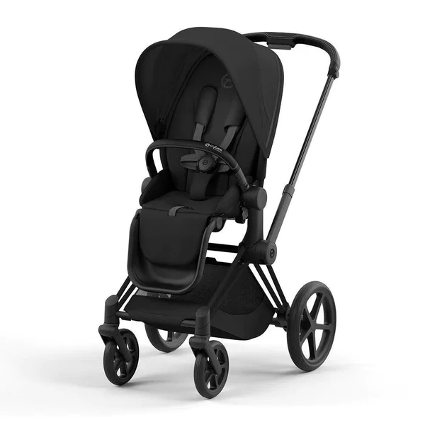 Cybex Priam V4 Kinderwagen-Set, hellbraun mit mattschwarzem Gestell