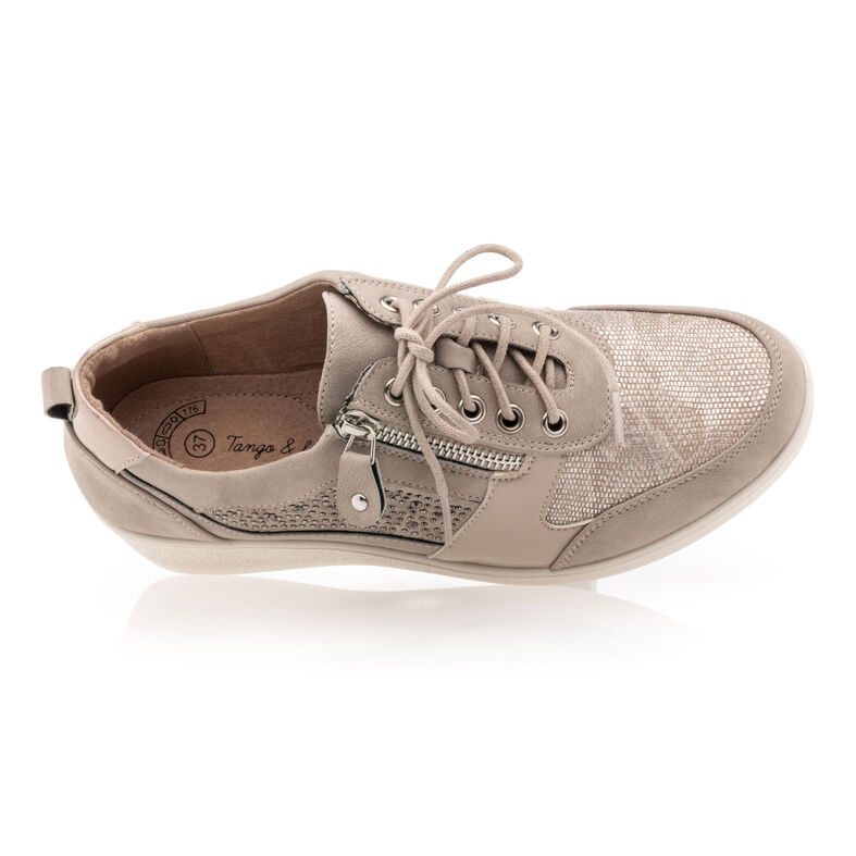 Zapatos cómodos para mujer, color gris.