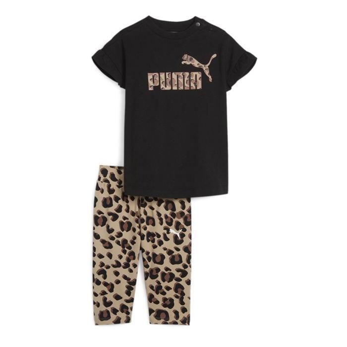 Conjunto estampado negro/marrón para niña de Puma 680327