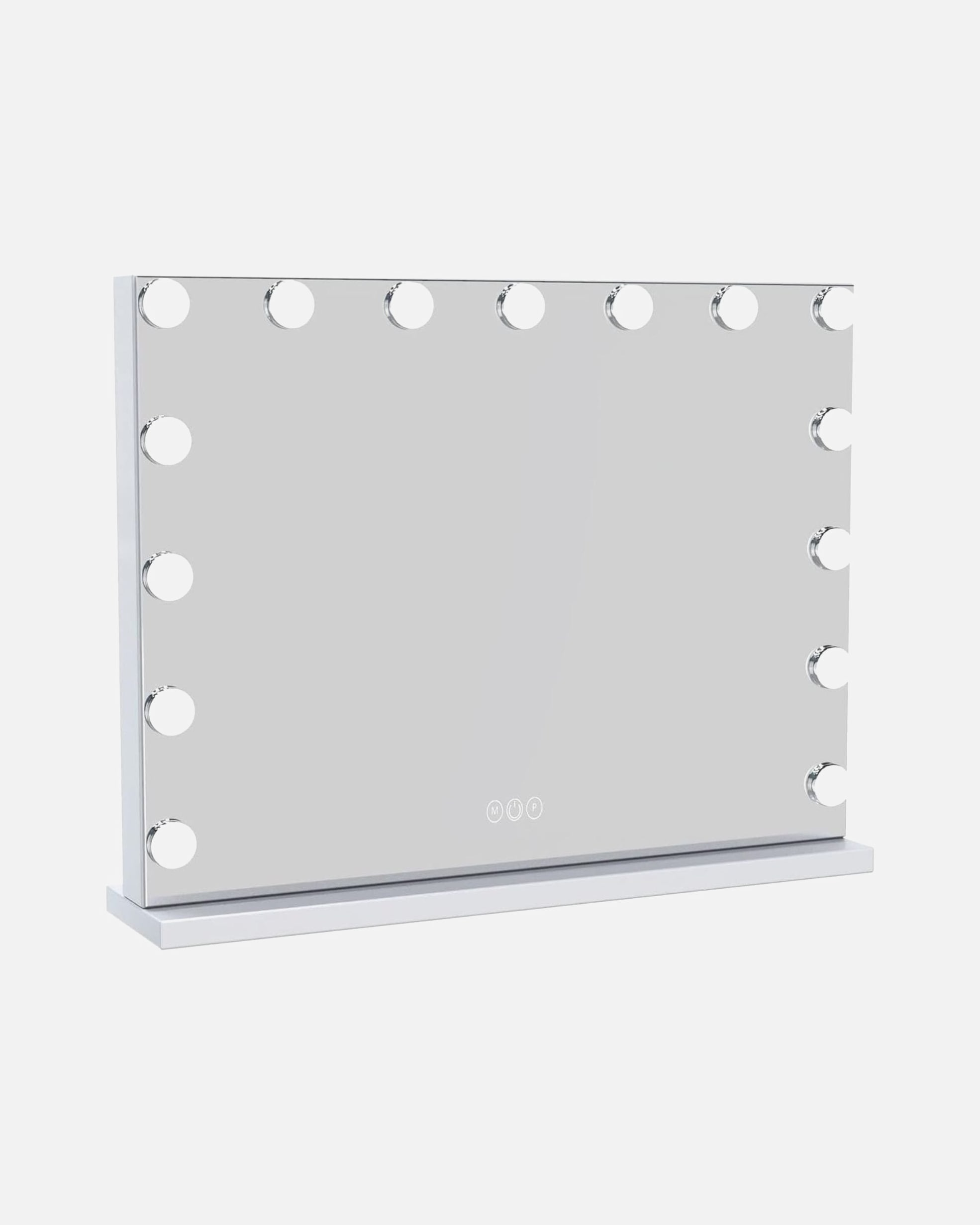 Specchio per il trucco UNIQ XL Hollywood con 15 LED e funzione touch – Bianco
