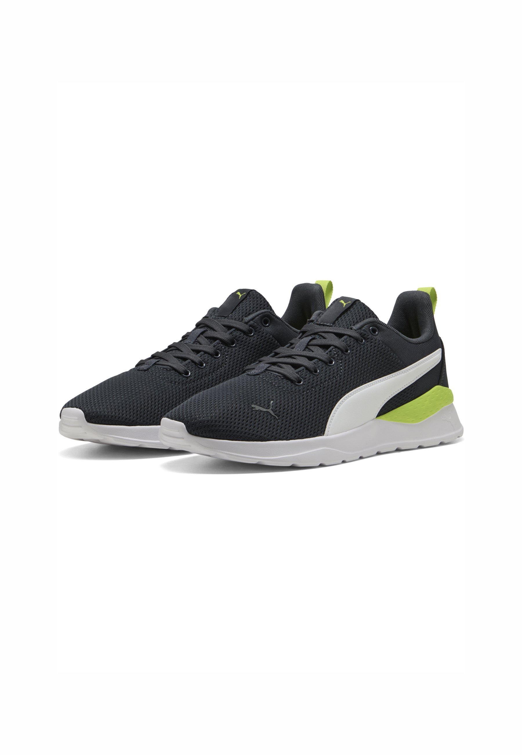 Puma ANZARUN LITE - Hardloopschoenen voor op de weg - sterk grijs wit lime smash