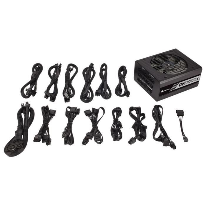 PC power supply - CORSAIR - RM1000x Shift -1000 Watt - ATX 3.1 - PCIe 5.1 - Cybenetics GOLD Certified - Shifted Modular PSU