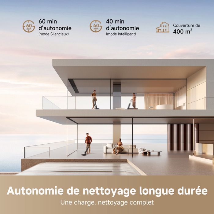 dreame H15 Pro FoamWash Aspirateur Balai Laveur, 23 000 Pa, Nettoyage Ciblé, Solution à Rapport Intelligent, Bras Robotisé IA 2.0