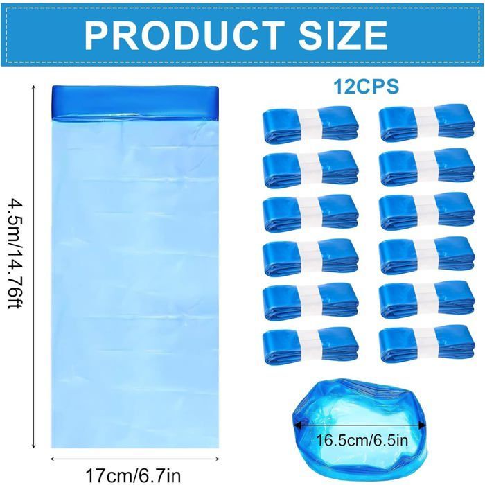 Bolsas de recambio para pañales de 12 piezas, 4,5 m de gran capacidad, compatibles con Tommee Tippee y Angelcare.
