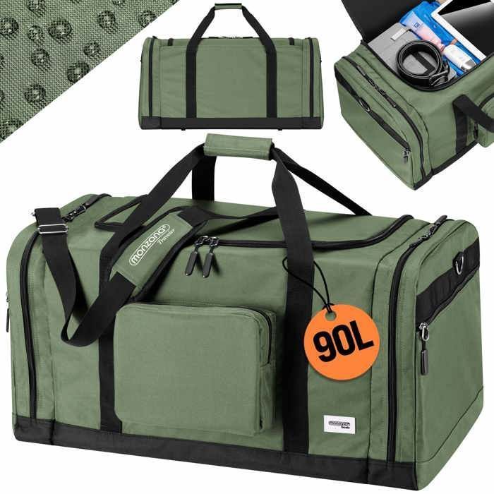 Sac de Voyage MONZANA® 90L - 70x35x35cm avec Bandoulière Epaulette Amovible Réglable avec Poches Sac de Sport Bagage Cabine
