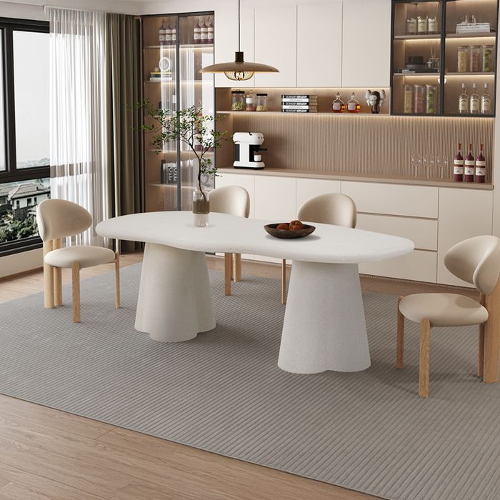 FARO XL - Mesa de comedor color cemento de 220 cm