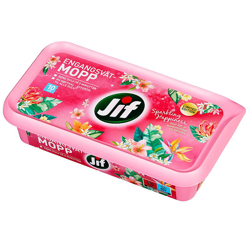 Jif Engangsmopp 10-pakning Jif Sparkling Happiness