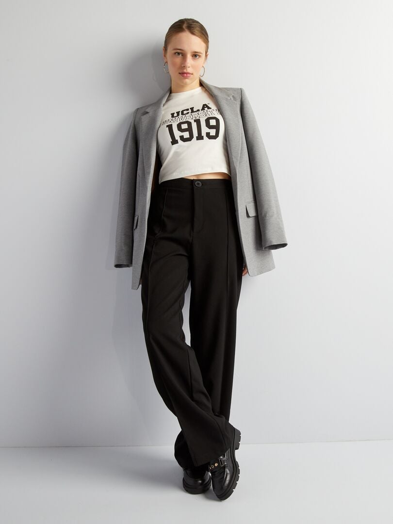 Top cropped de algodão da UCLA - BRANCO