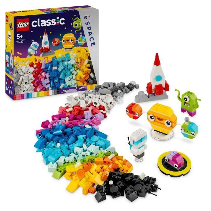 LEGO® 11037 Classic Creative Planets, Set di costruzioni Sistema Solare, Navetta spaziale e razzo