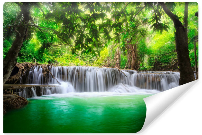 Fototapeta Do Salonu Wodospad w Tajlandii 3D 90x60cm