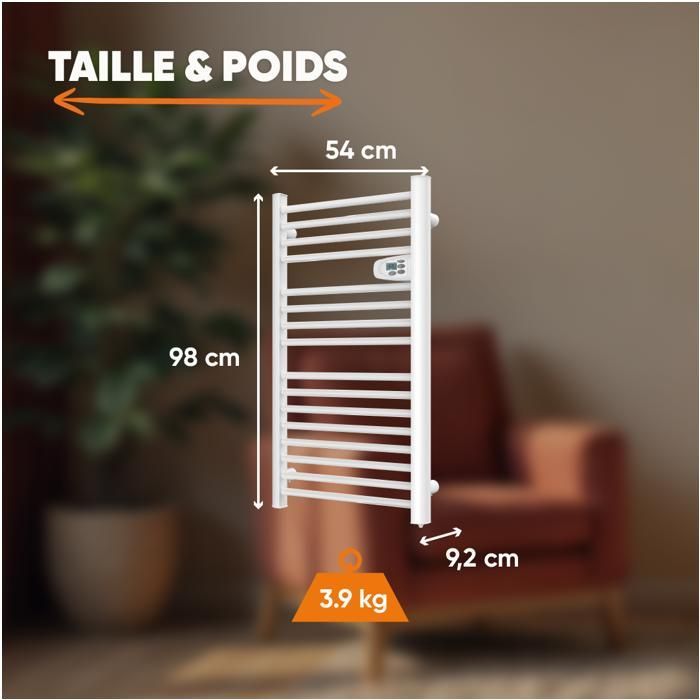 Sèche-serviette électrique sans fluide - BESTHERM - HESTIA 500W - blanc