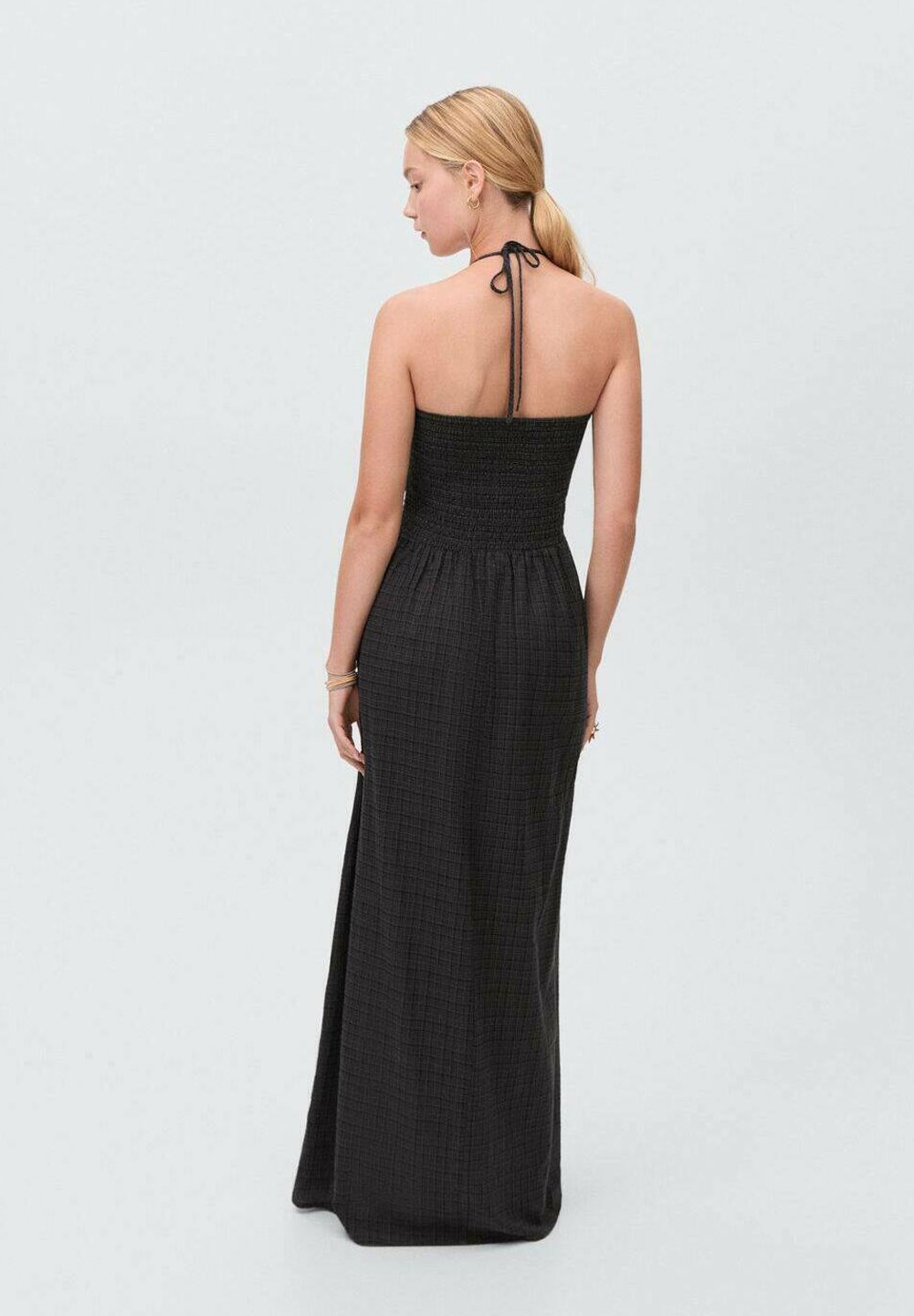 Mango Kids TEEN LANGE HALTERJURK - Maxi-jurk - zwart
