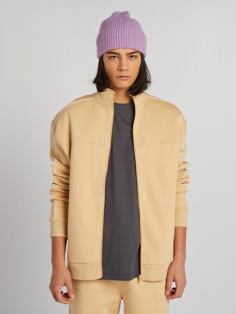 Trui met rits - BEIGE