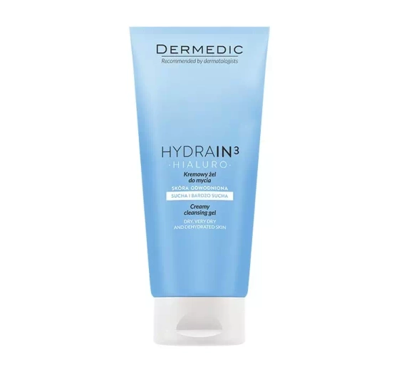 Dermedic Hydrain3 kremowy żel do mycia twarzy skóra sucha i odwodniona 200 ml