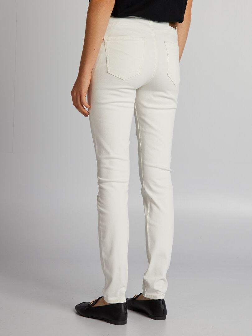 Pantalones vaqueros ajustados de talle alto - L34 - BLANCO