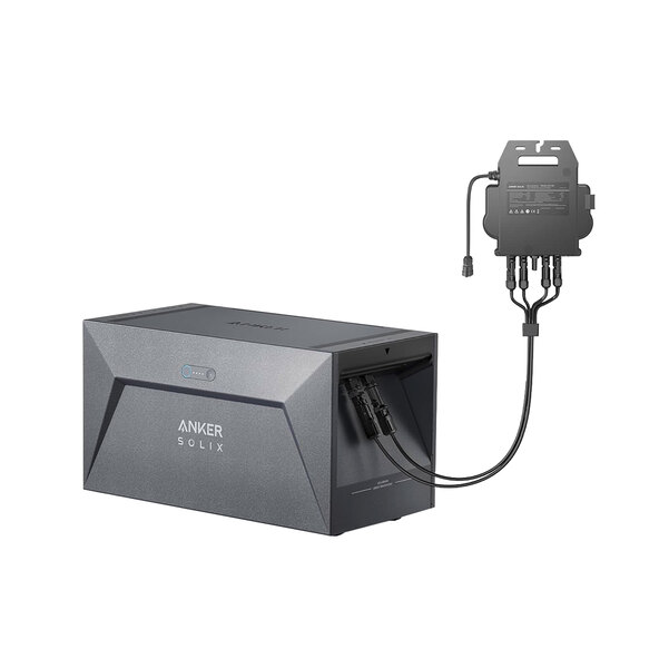 Bifacial balcony power plant 900W / 800W incl. storage battery and wall bracket for flat surfaces