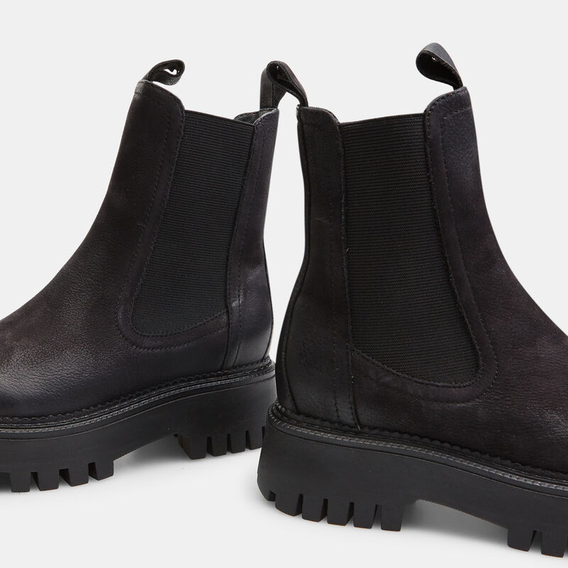 Skórzane buty typu Chelsea z podeszwą torową