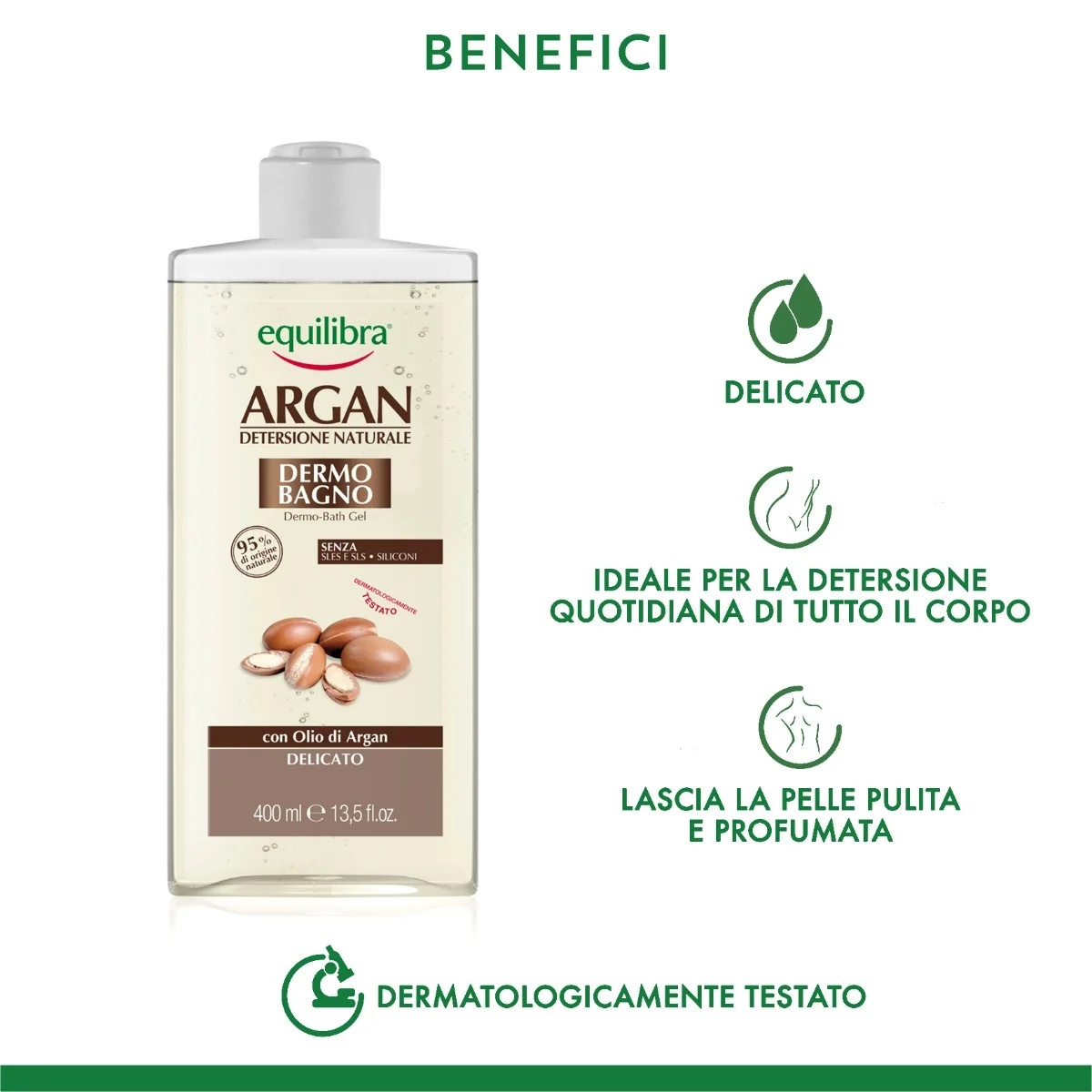 EQUILIBRA Equilibra Argan Dermo vann 400 ml Igapäevane hügieen