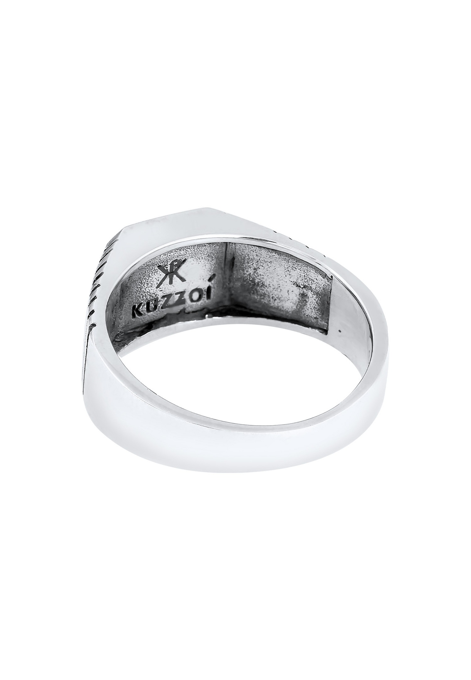 KUZZOI Hommes Sceau Carré Massif Tendance avec Sodalite en Argent Sterling 925 Plaqué Or