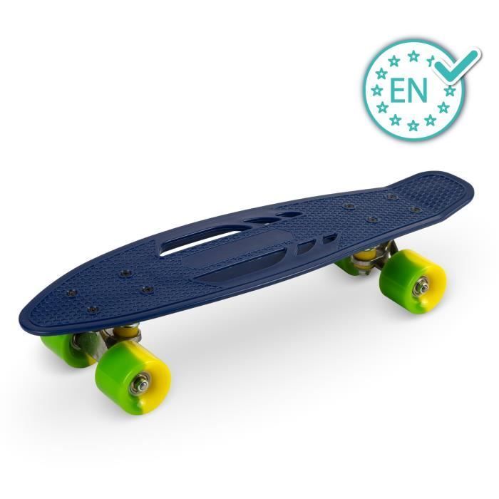 QKIDS GALAXY – Skate Infantil com Rodas de PU de 6 cm – ABEC7 – A partir de 3 anos até 50 kg – Alumínio Antiderrapante – Cor Limão