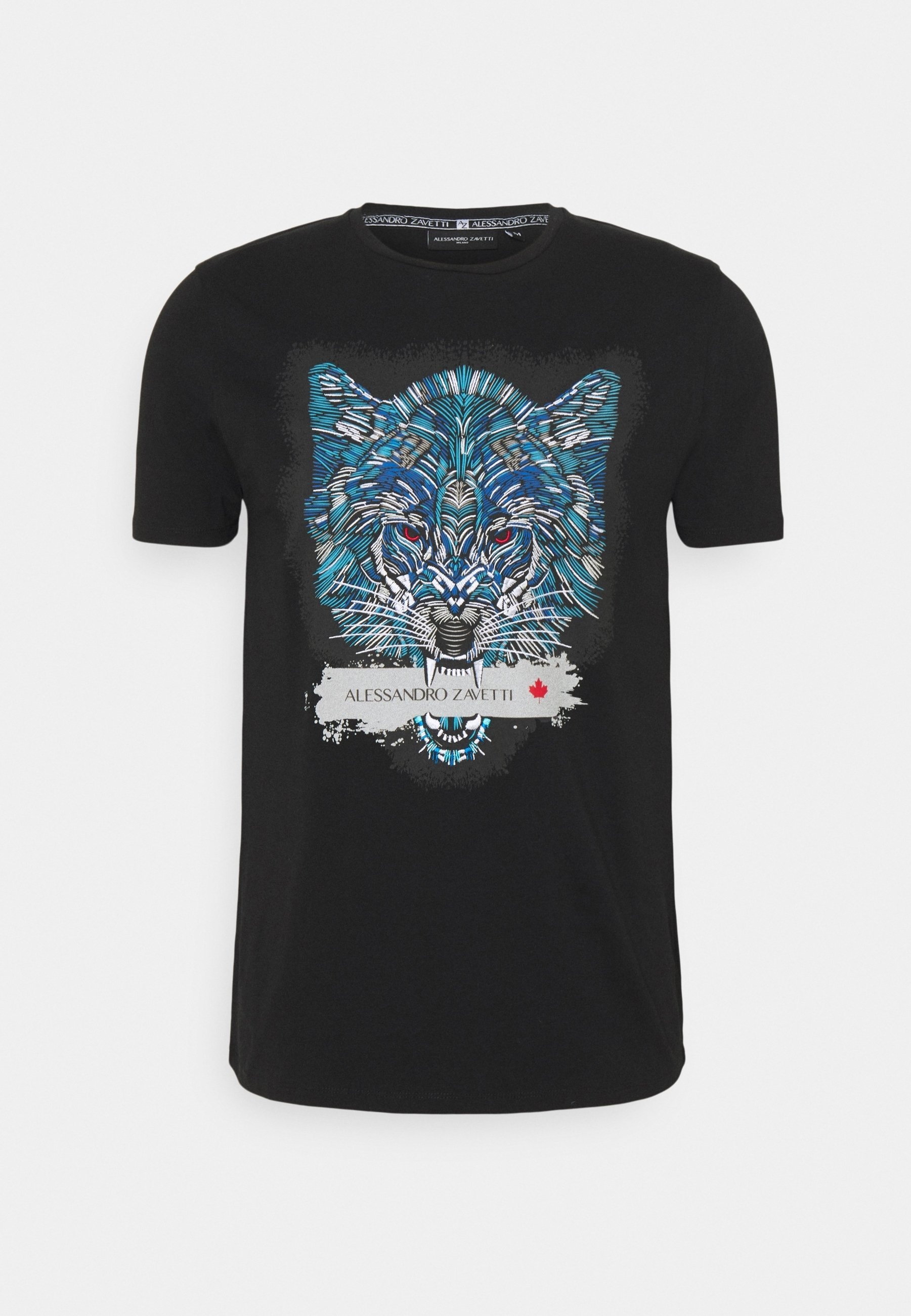Camiseta Alessandro Zavetti com estampa - preta