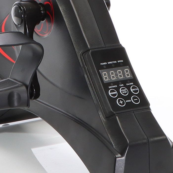 LUXTRI Petit home-trainer électrique - 80 W - 390 x 350 x 326 mm - Capacité de charge max. 120 kg - avec Pédales Écran d'affichage -