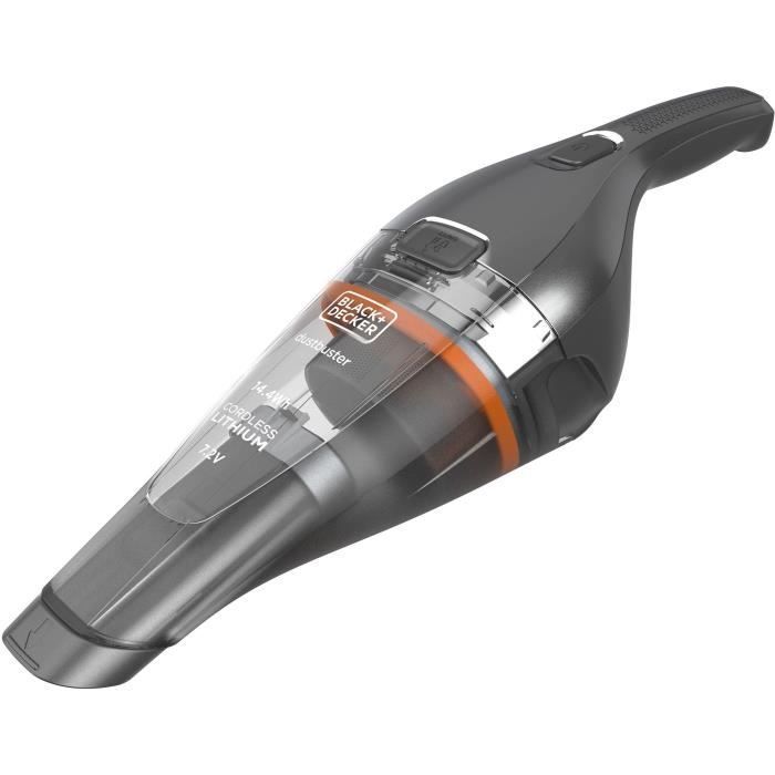 Aspiradora de mano inalámbrica BLACK+DECKER NVC220WC-QW Dustbuster, litio 7.2V, 15.5 Air Watts, 385 ml, gris metalizado