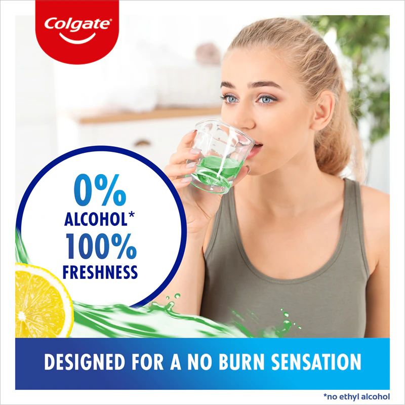 Colgate Plax ústna voda s čajom a citrónom na redukciu zubného povlaku