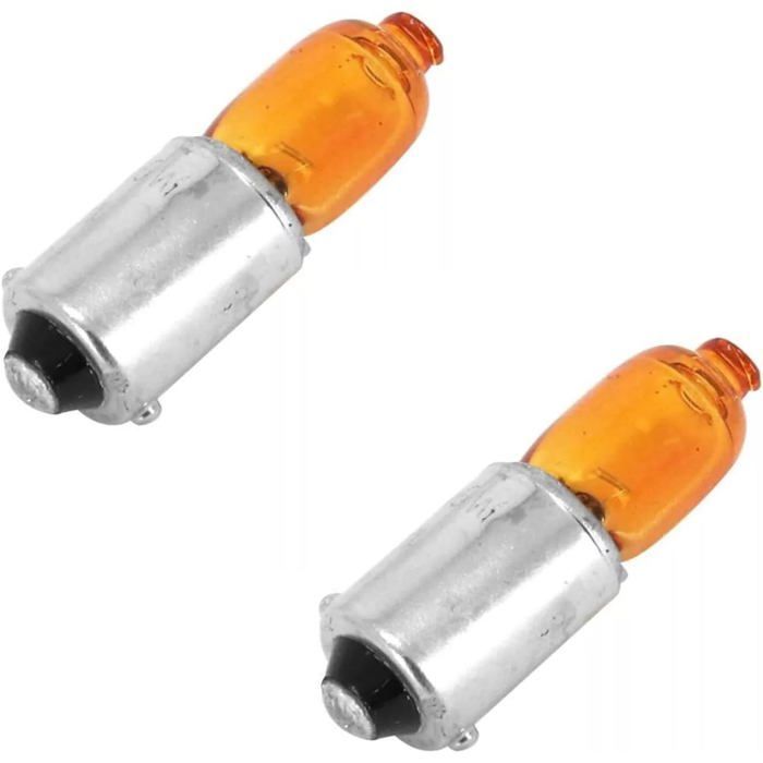 cyclingcolors 2x pære 12V 6W BAX9S orange bil motorcykel scooter