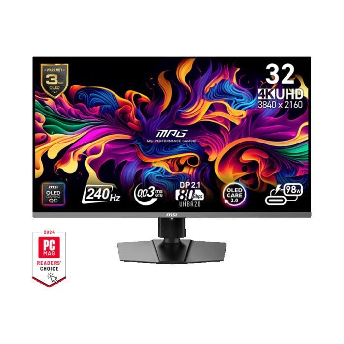 Monitor para PC - MSI - MPG 322URX QD-OLED - 31,5 polegadas - 4K Ultra HD - Preto