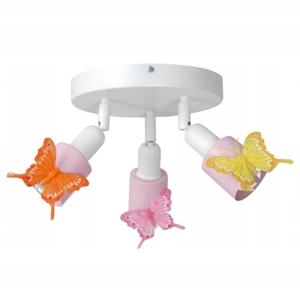 Lampa wisząca motyle regulowane spoty 3x e14
