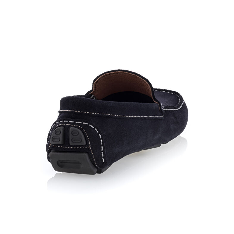 Blå loafers/båtsko for menn
