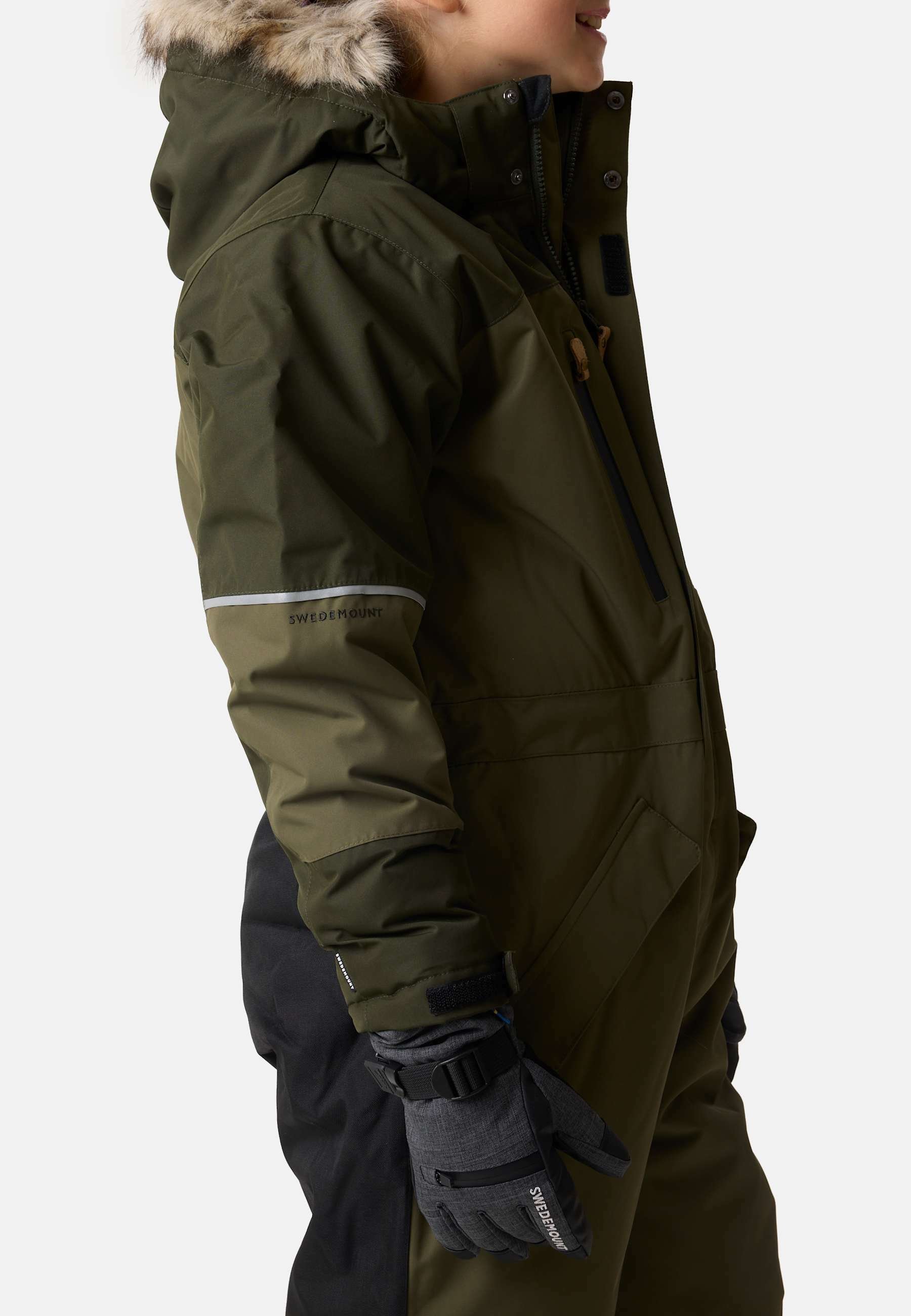 Swedemount HAFJELL WINTER OVERALL JR - Tuta da neve - verde oliva scuro