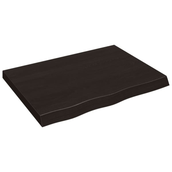 VidaXL Półka ciemnobrązowa 80x60x(2-6) cm wykończone