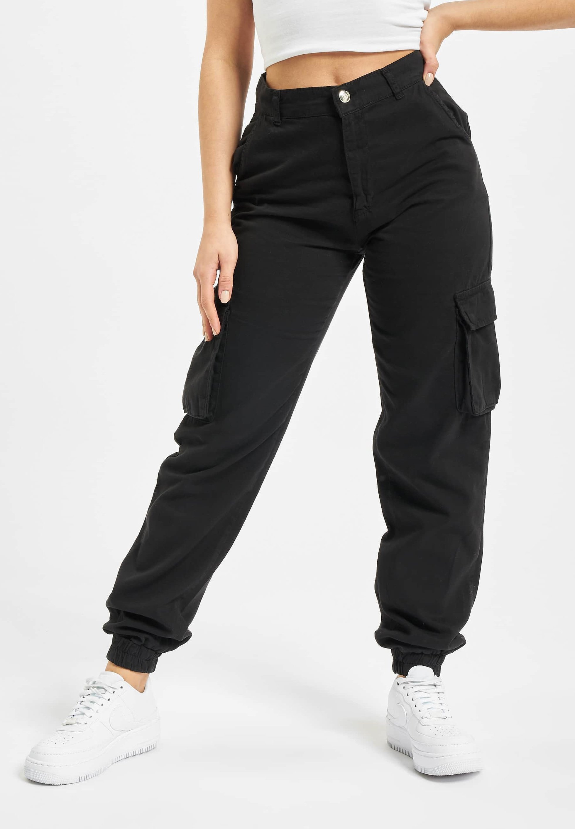 DEF RUBY - Pantalon cargo - noir