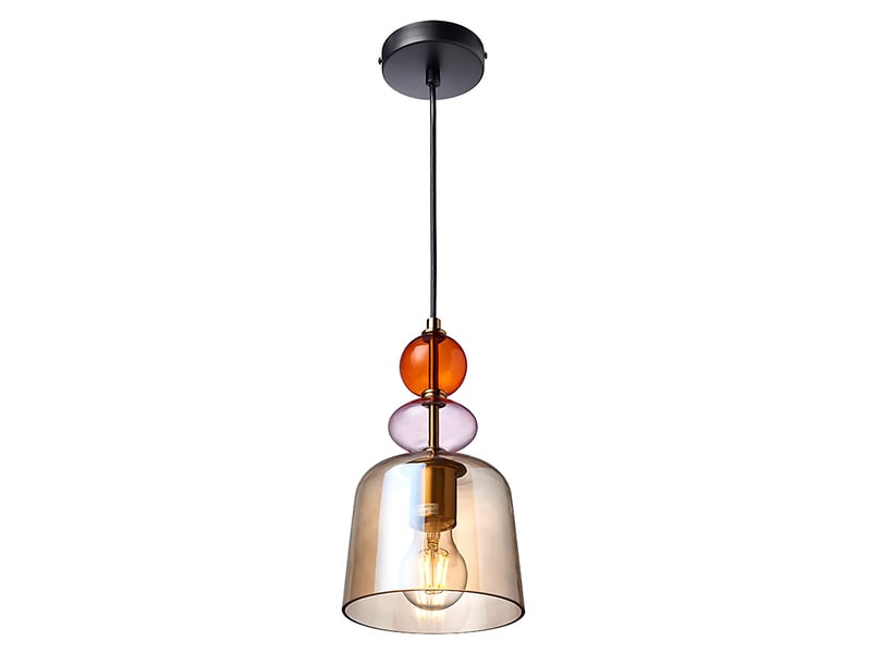 Lampa wisząca Tropea 16 cm szklana bursztynowa