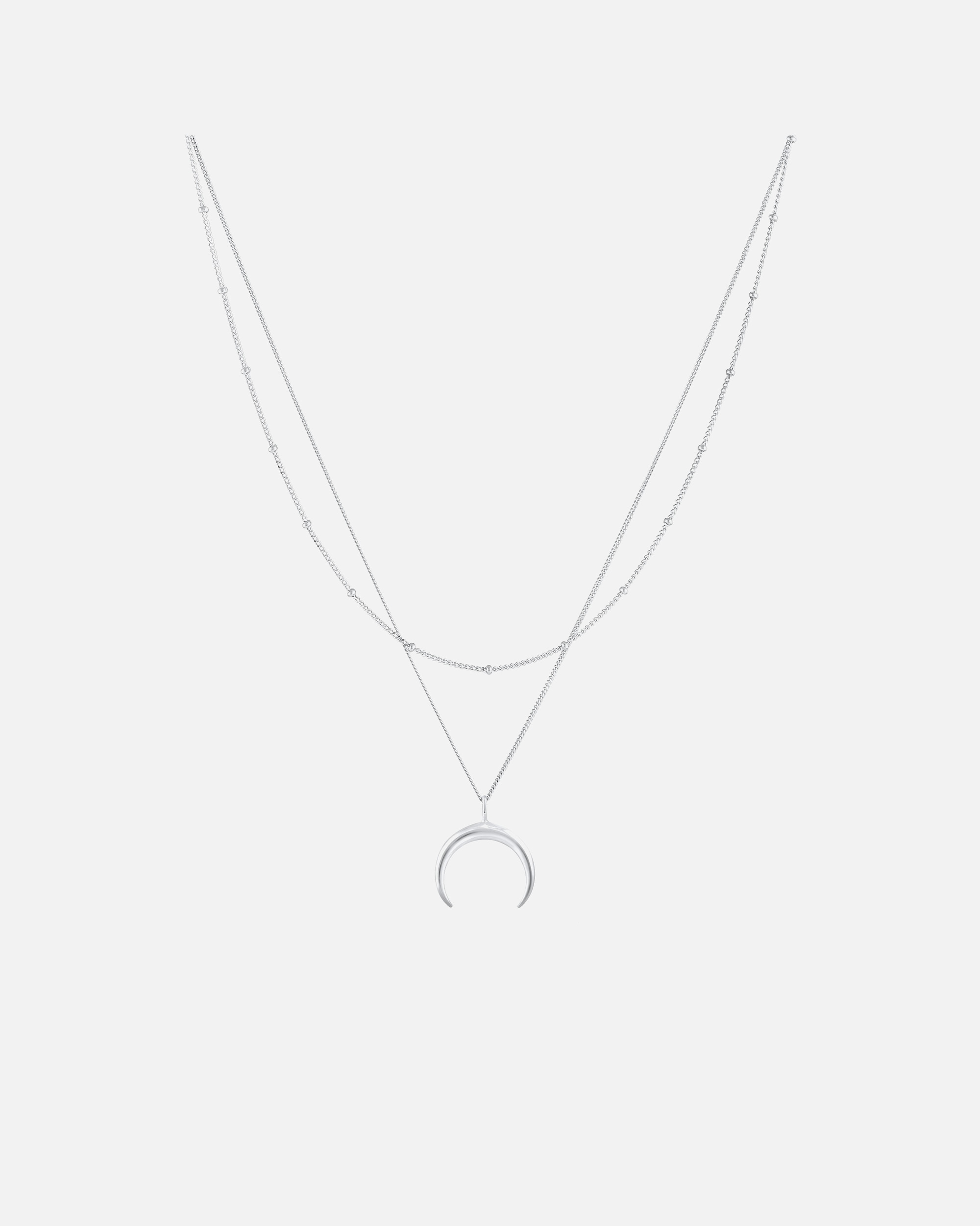 Elli Faucille de lune à deux couches pour dames en 925/1000 argent massif et plaqué or