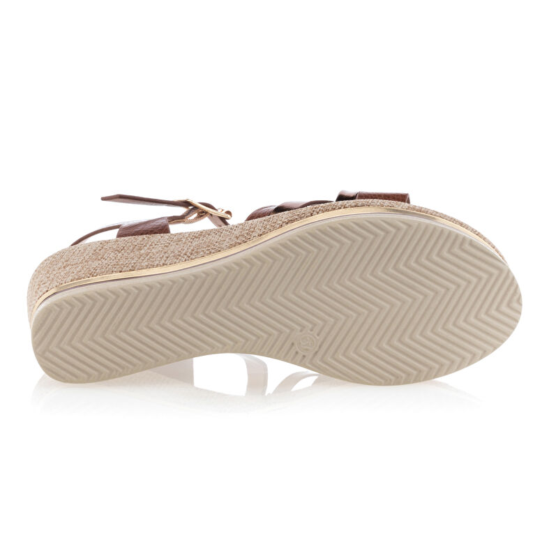 Sandalias marrones para mujer / Zapatos de punta abierta