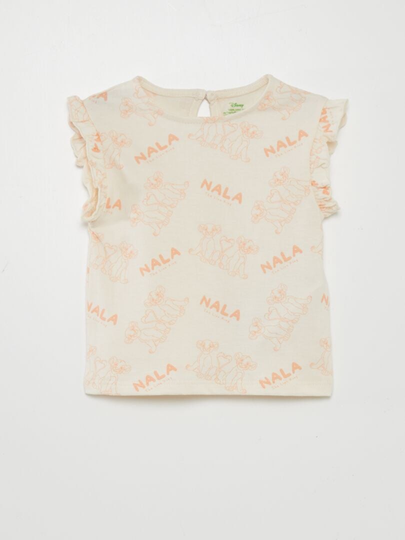 Conjunto de camiseta e leggings do Rei Leão - BRANCO