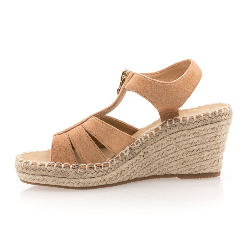 Bruine espadrilles voor dames met touwzolen