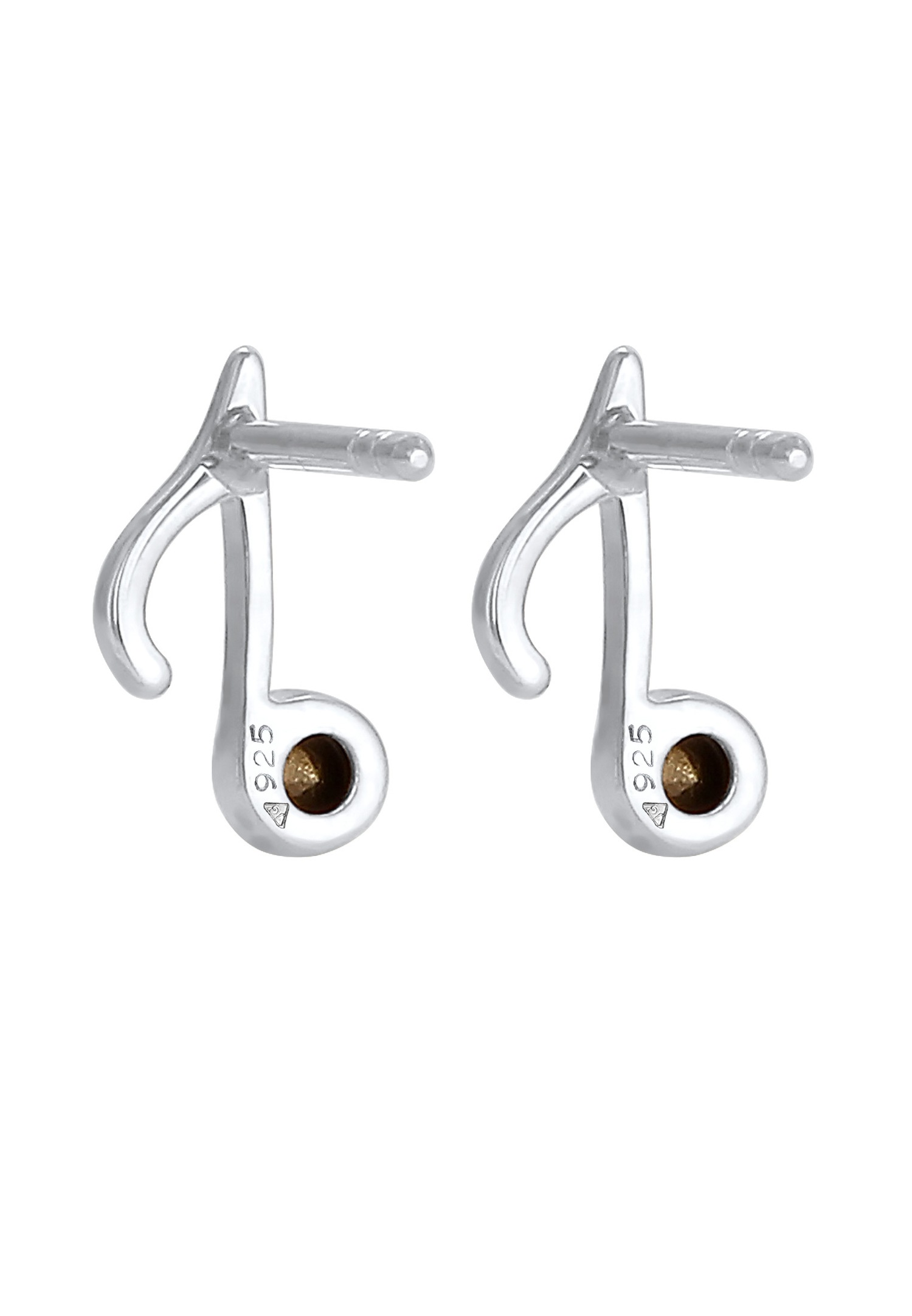Elli Femmes Clous d'oreilles Note Musique avec Cristal en Argent Sterling 925