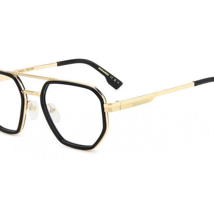Lunettes de Vue Dsquared2 D2 0111 52/20/145 BLACK métal homme D2 0111