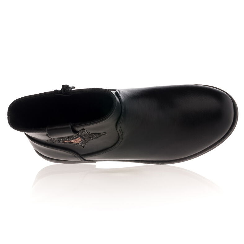 Schwarze Mädchenstiefel/Stiefeletten