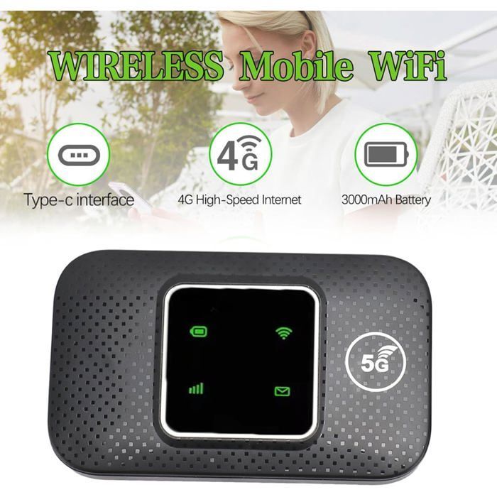 Tragbarer WLAN-Hotspot, 3G/4G/LTE-Mobil-WLAN-Zugangspunkt mit SIM-Kartensteckplatz für Europa, unterstützt bis zu