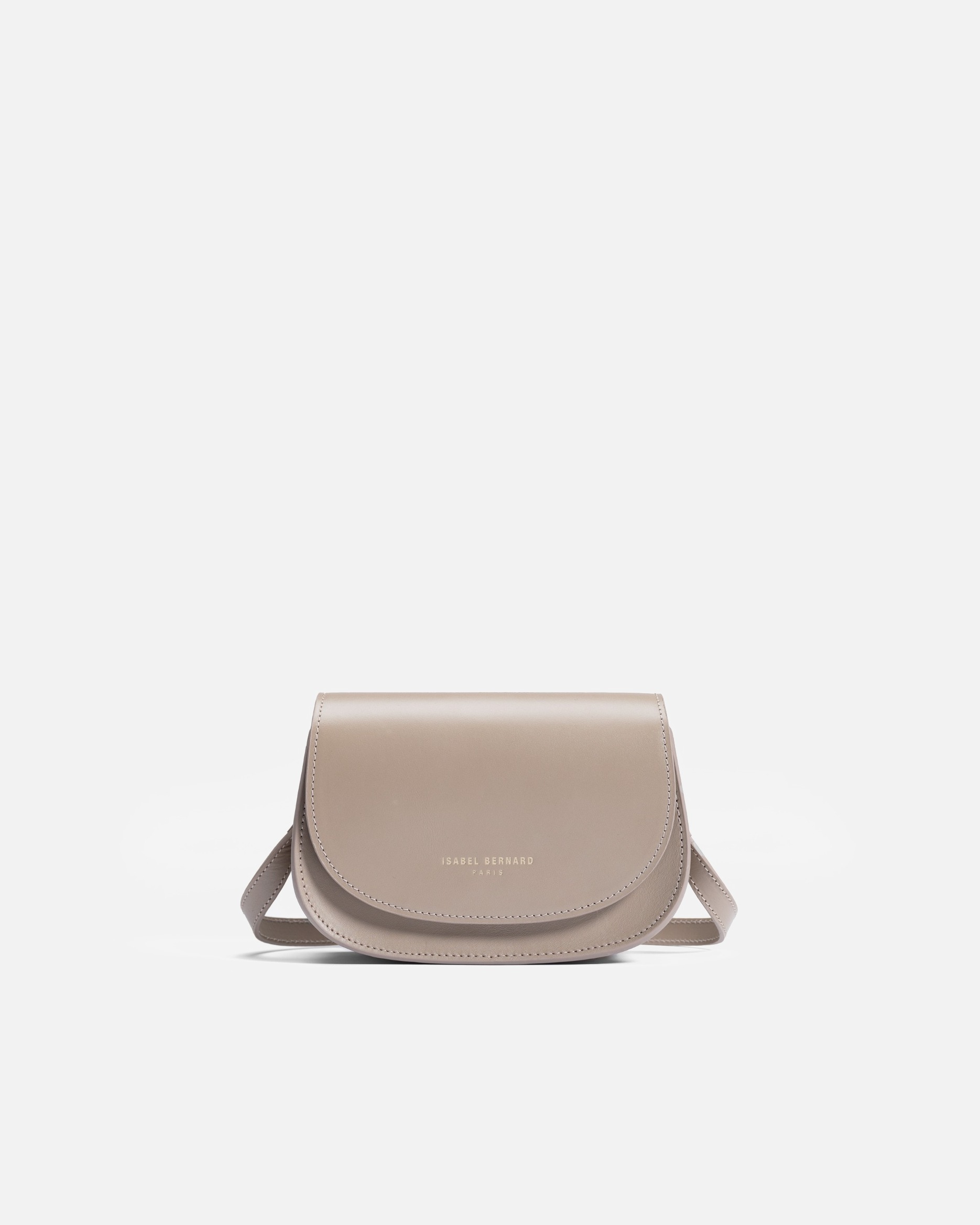 Isabel Bernard torba preko ramena/crossbody torba Isabel Bernard Montmartre Manon Taupe - Prirodna koža - Montmartre Manon