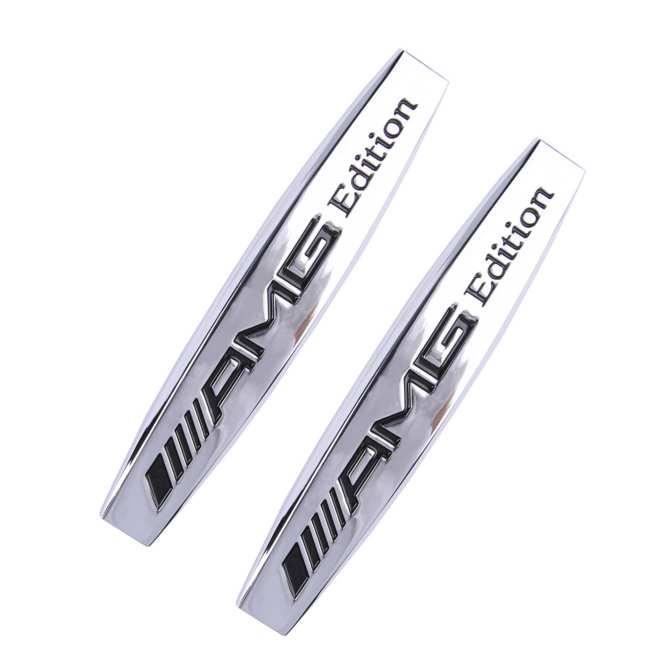 Accesorios exteriores - AMG - Pegatinas metálicas 3D para guardabarros - Negro - Calcomanías - Emblemas