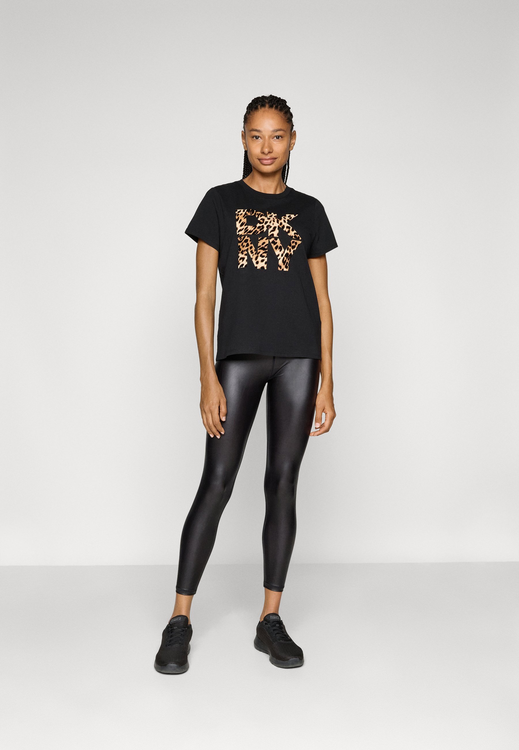 Leggings DKNY taille haute 7/8 - noirs