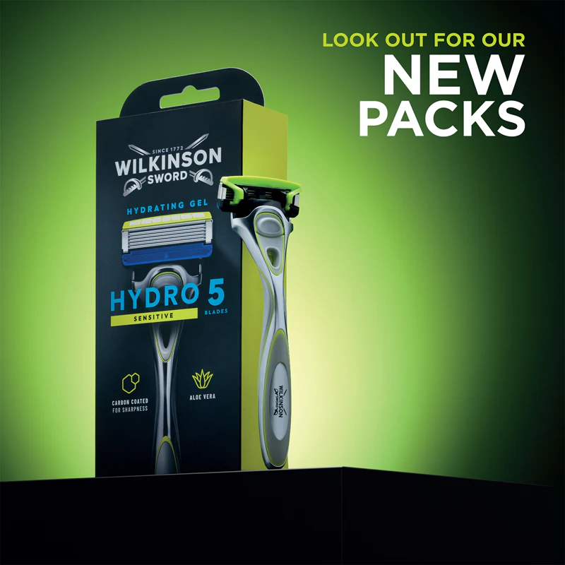 Wilkinson Sword Hydro5 Hautschutz Sensitiv Rasierer + 4 Ersatzköpfe.