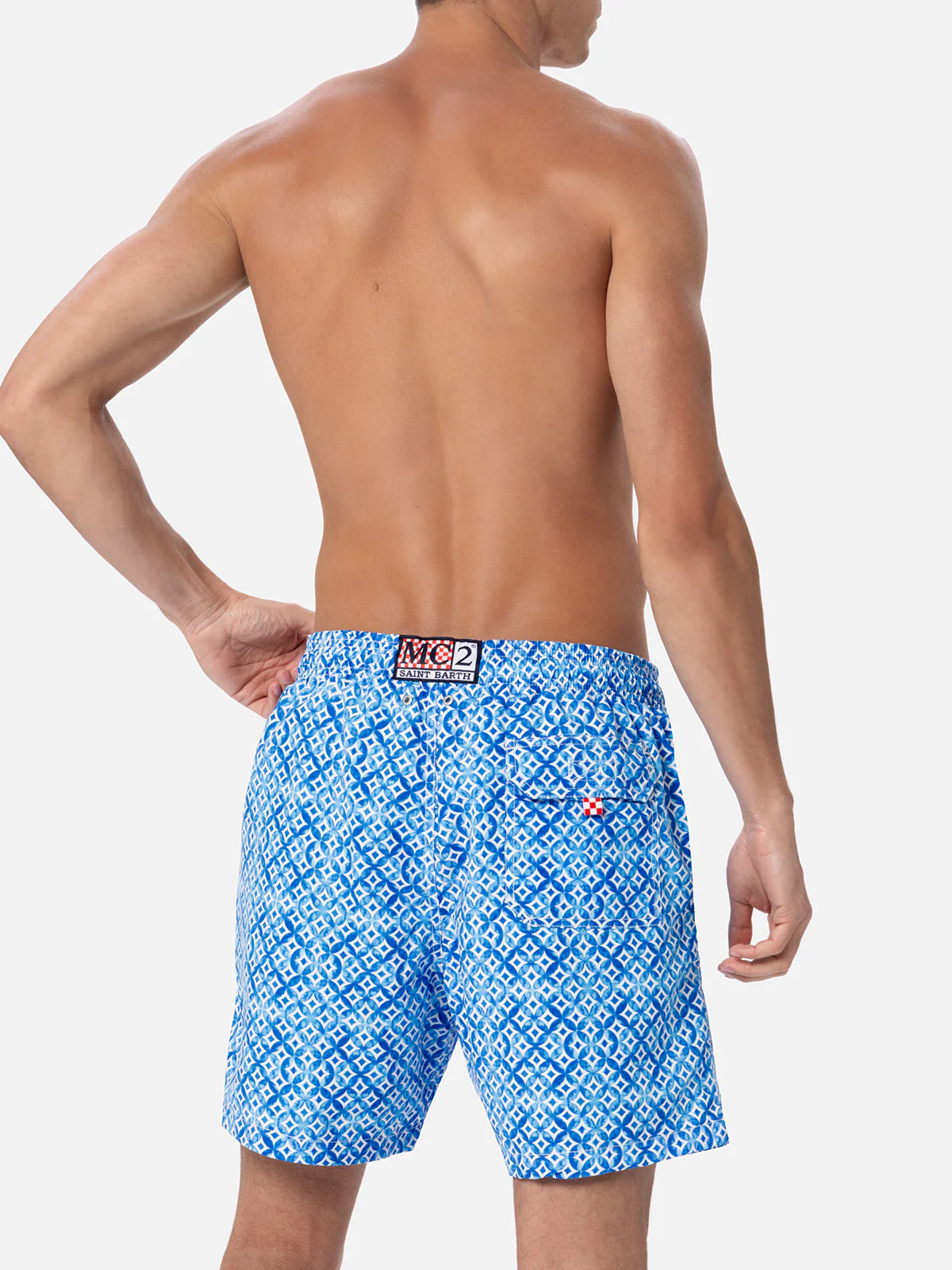 Costume da bagno da uomo Gustavia lunghezza media con stampa geometric