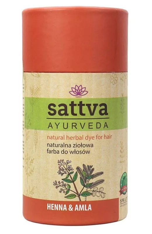 Sattva Ayurveda Naturalna Ziołowa Farba do włosów z Amlą